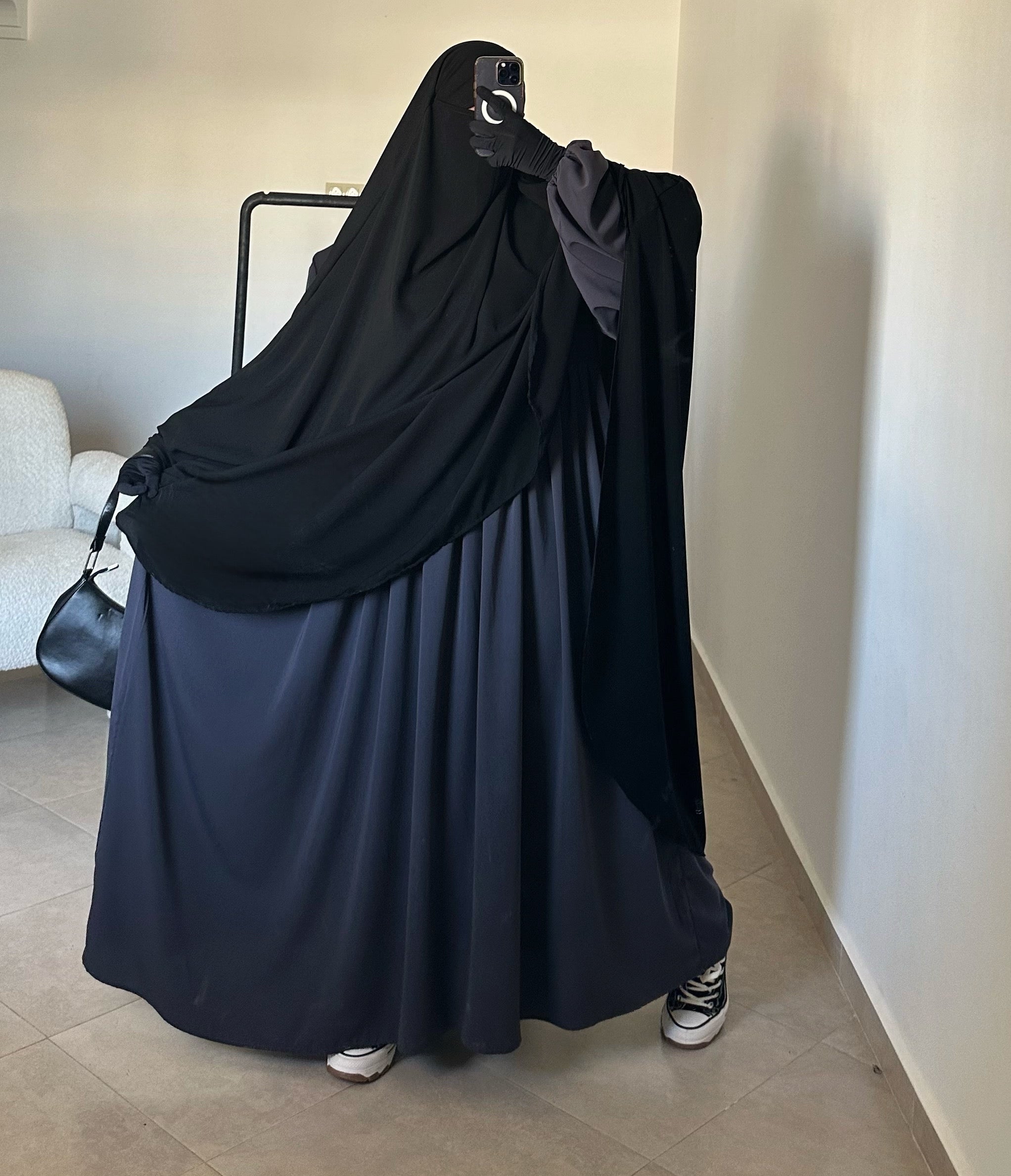 Khimar ExtraLarge en wool peach