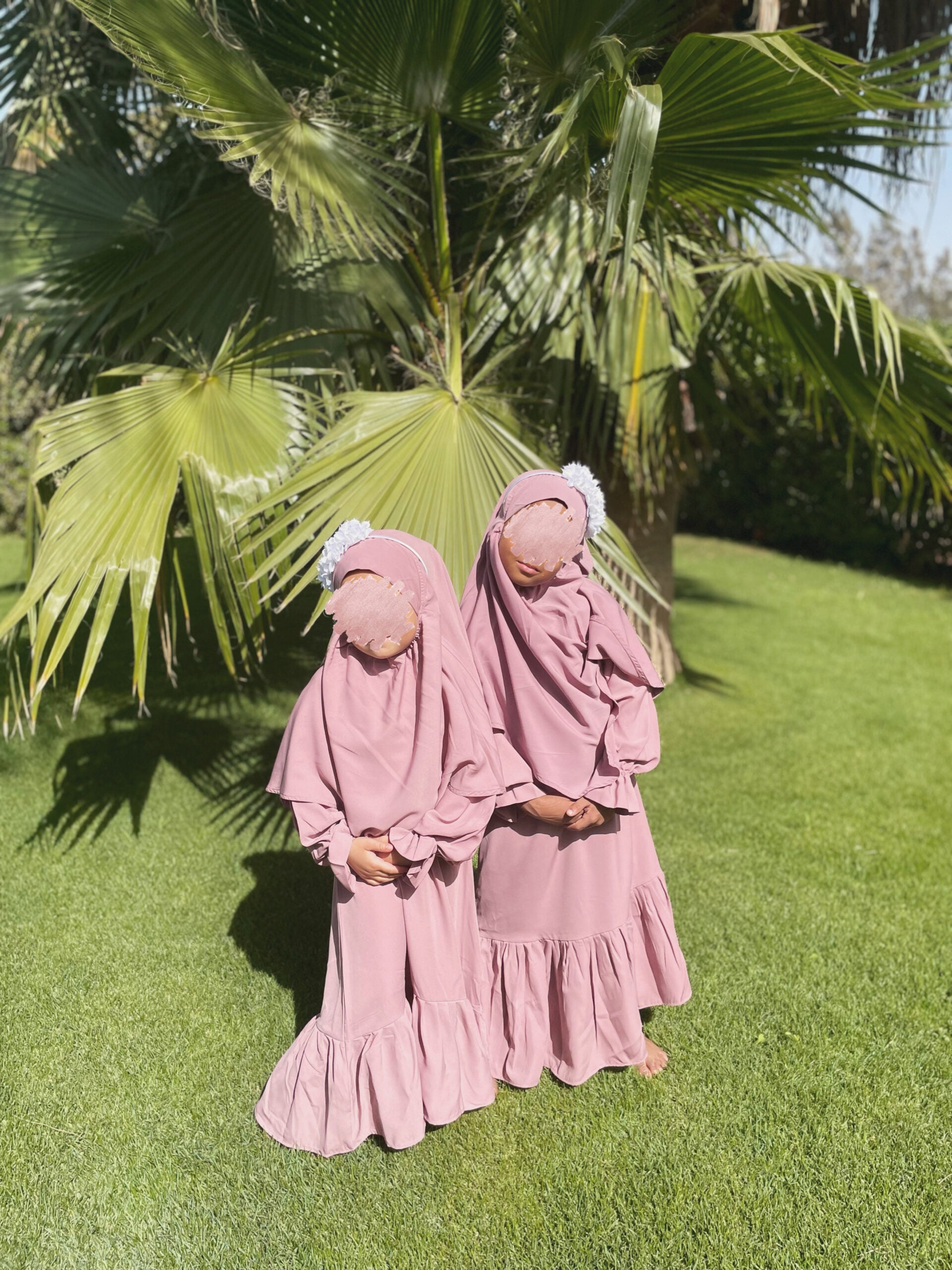 Khimar en pointe petite fille