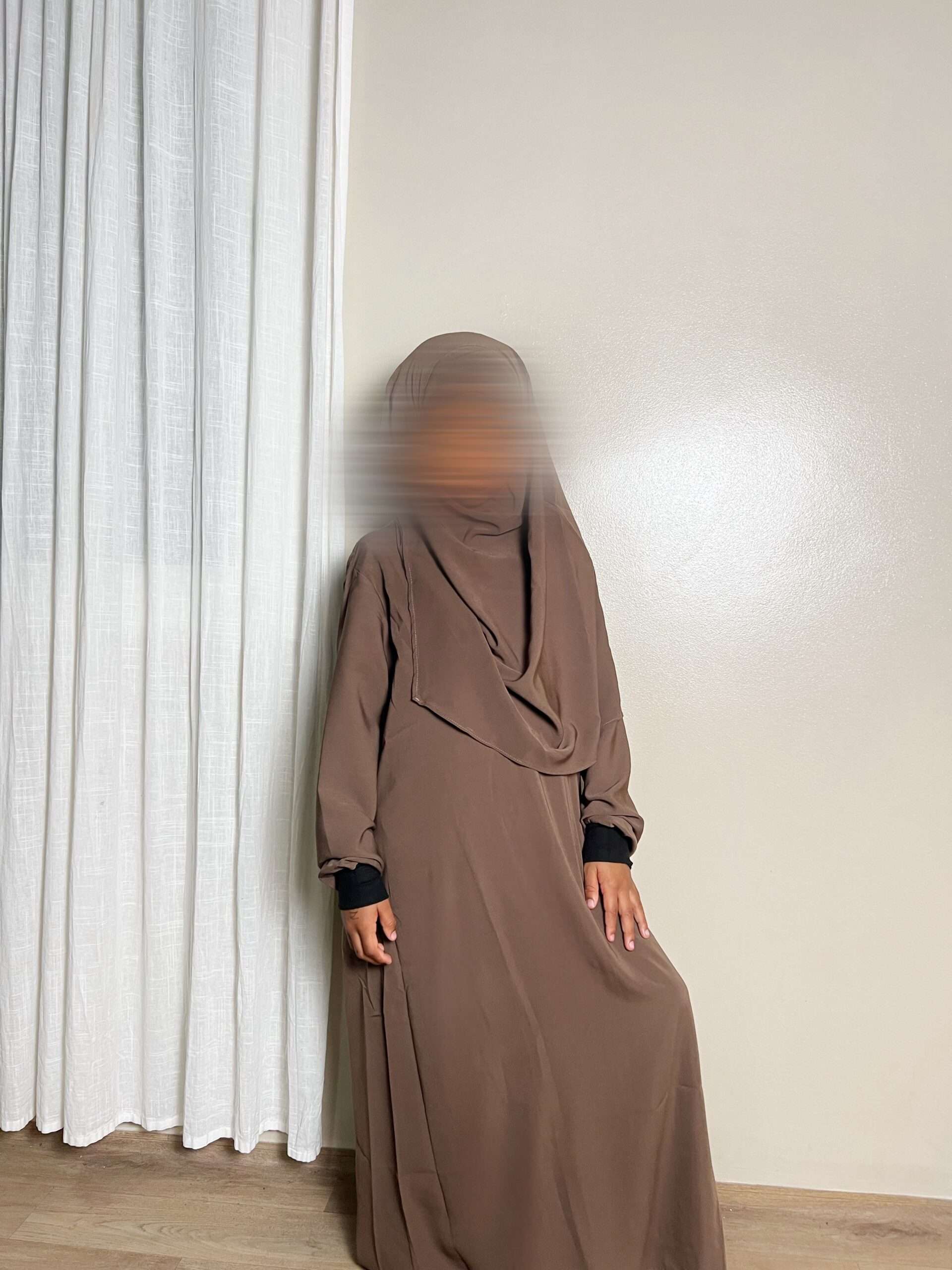 Abaya Manches Droites Petite Fille