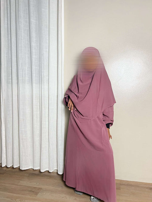 Abaya Manches Droites Petite Fille