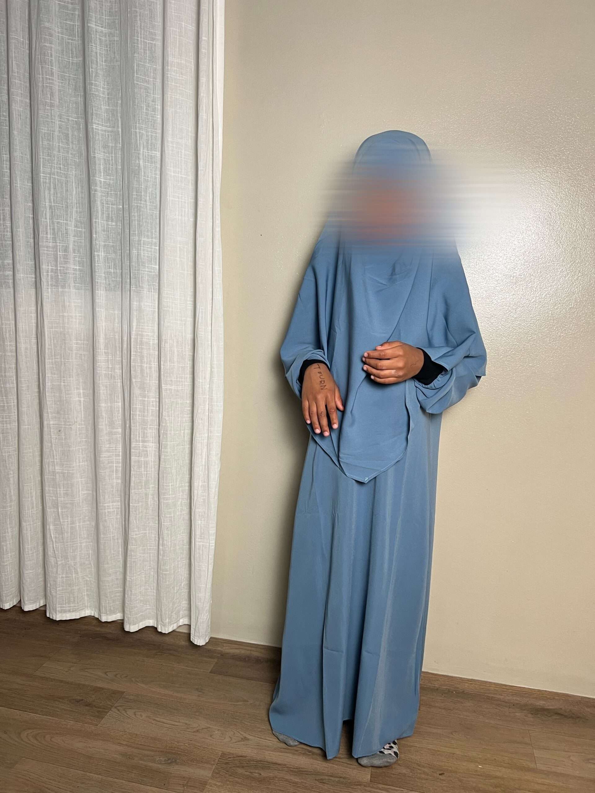 Abaya Manches Droites Petite Fille