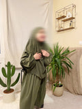 Khimar en pointe petite fille