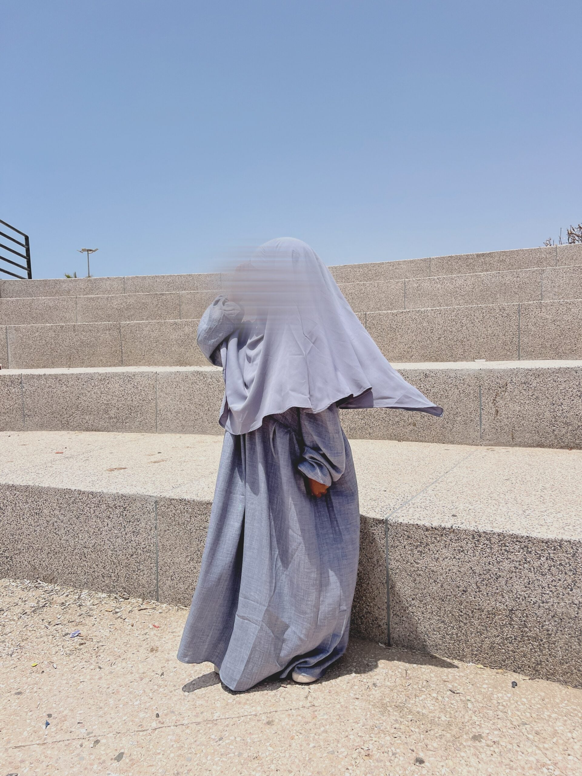 Abaya Russia Petite Fille effet lin