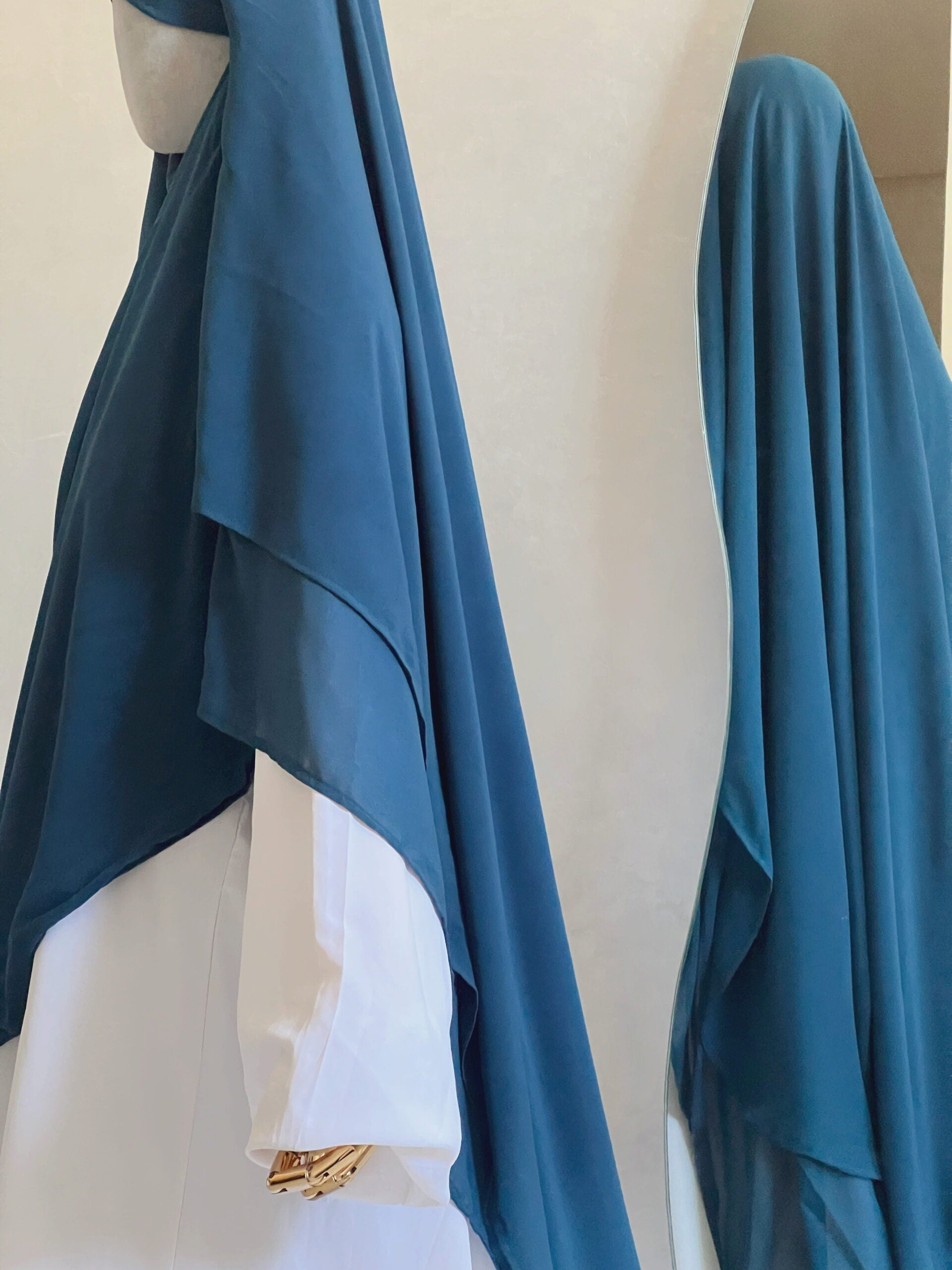 Khimar 2 voiles Mousseline Flowy
