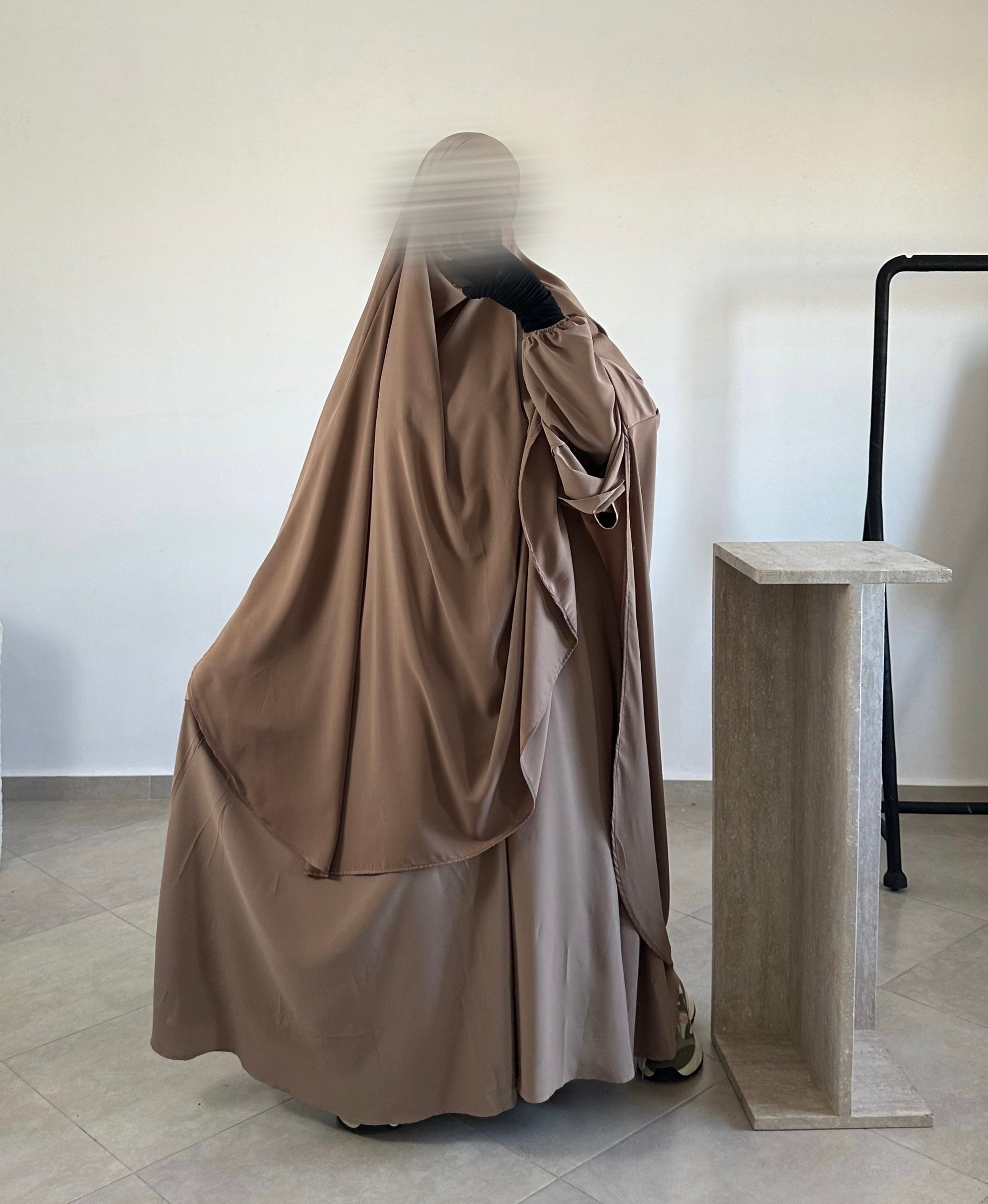 Khimar ExtraLarge en wool peach