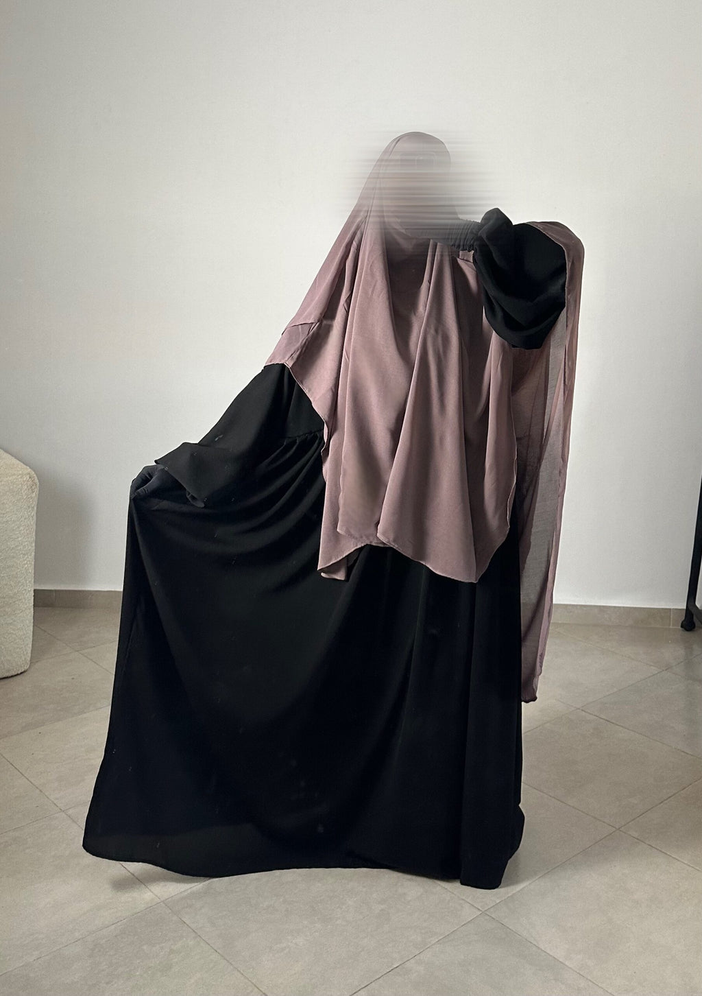 Abaya zippée Russia Wool Peach (Ancienne Co)