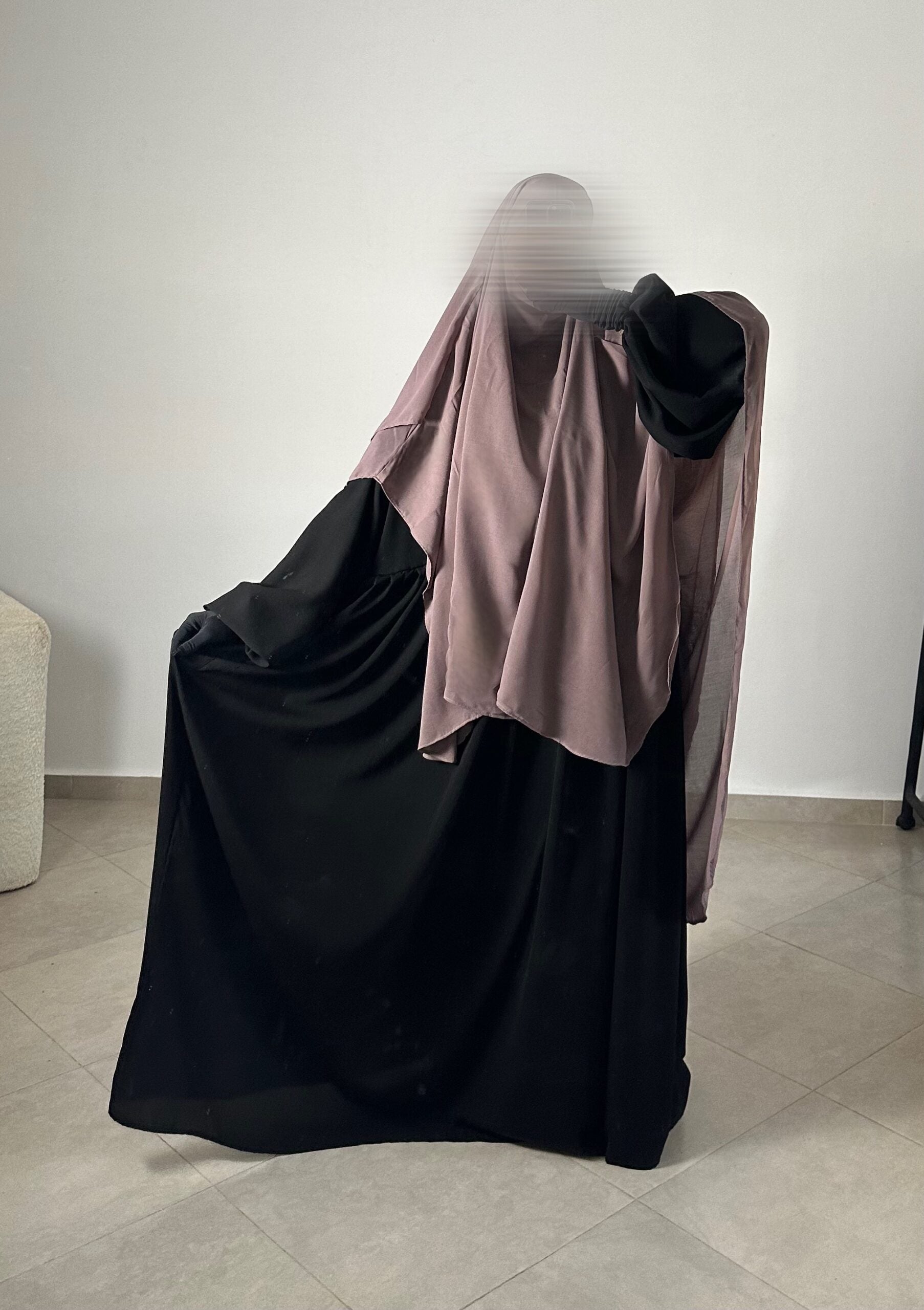 Abaya zippée Russia Wool Peach (Ancienne Co)