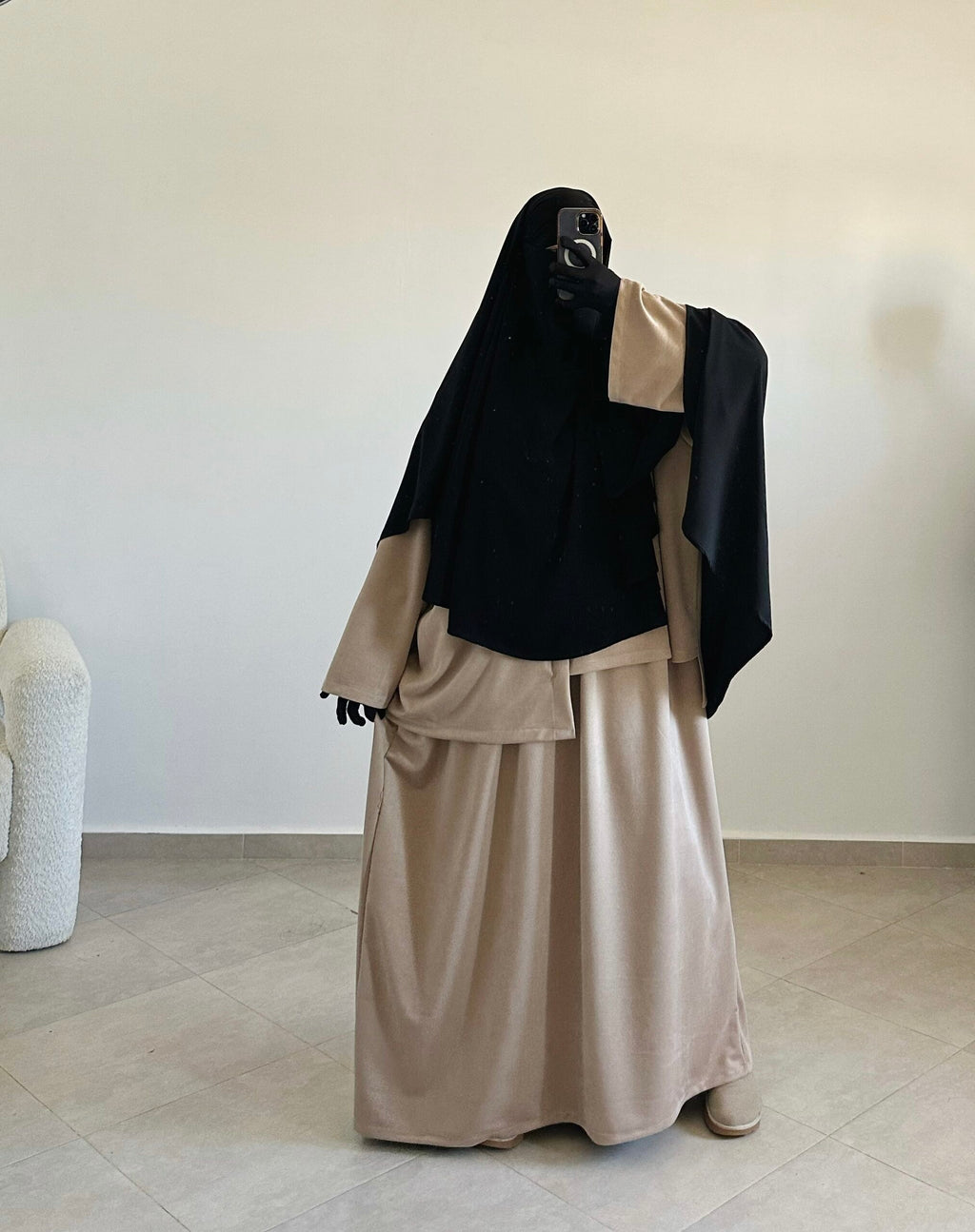 طقم LINE SET – عباية قطعتين من الشمواه المضلع