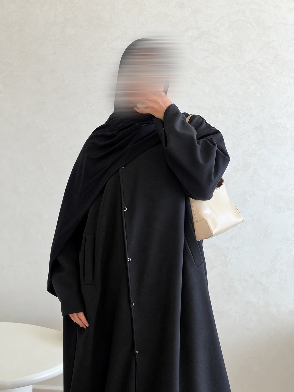 Trench AVERSE noir, trench de pluie imperméable - Dar Al Iman