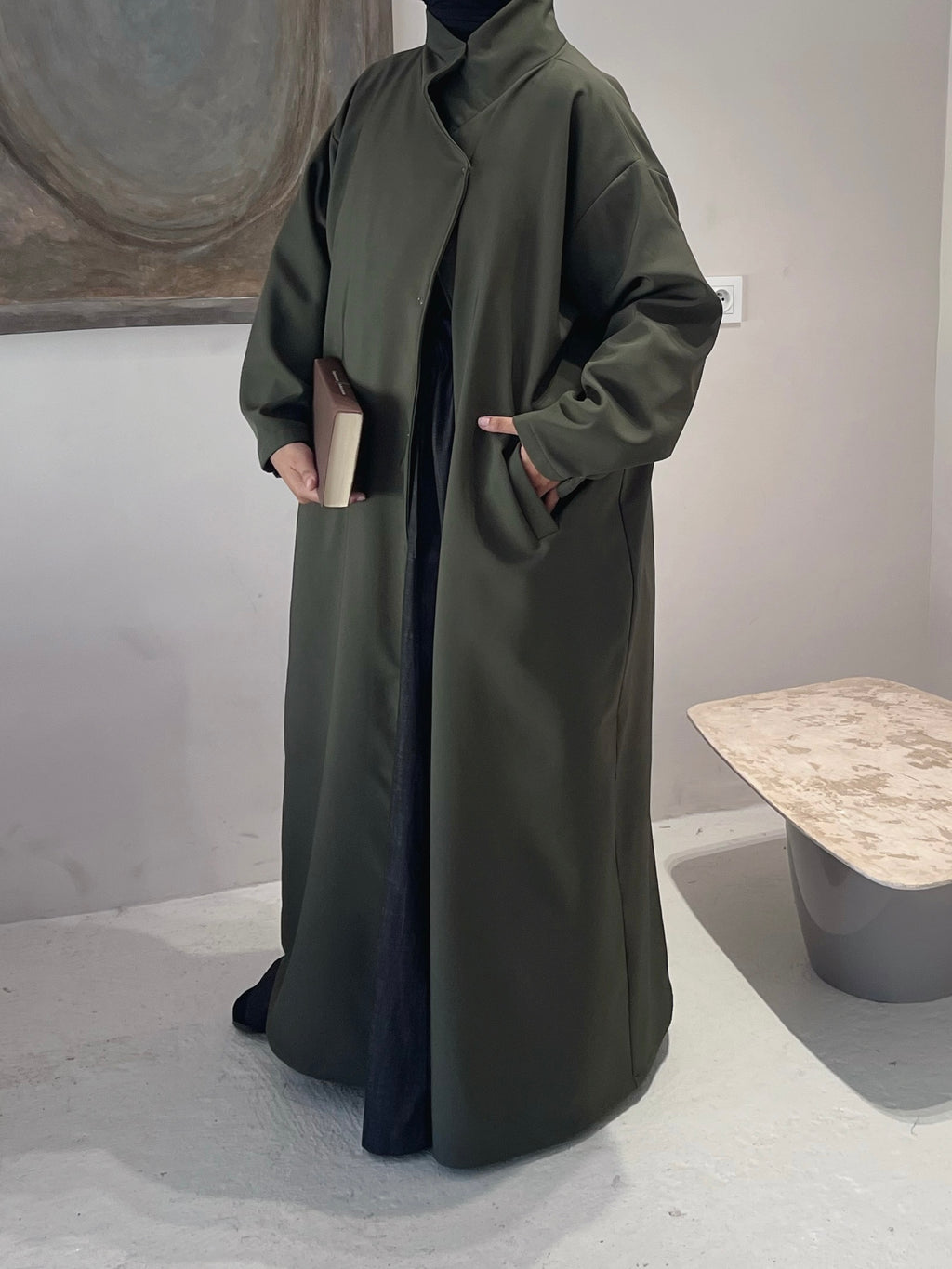 Trench AVERSE olive porté