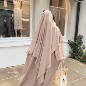 Khimar ExtraLong Biege Sable - Al Mouslimate