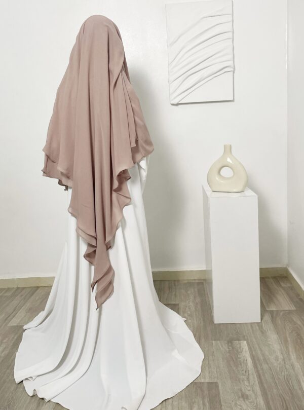 Khimar Flowy 2 voiles Nude Dar Al Iman