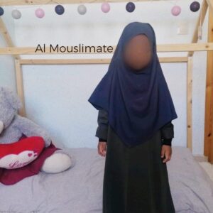 Khimar en pointe à enfiler "Binti" Al Mouslimate Bleu Nuit
