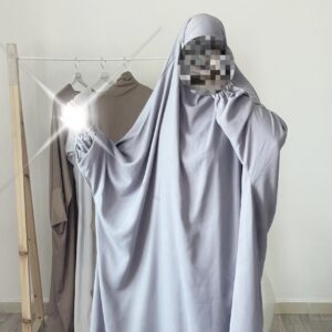 Jilbab 1 pièce Gris perle - Al Mouslimate