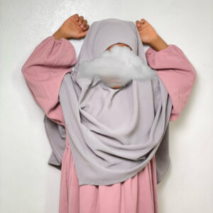 Khimar Binti à enfiler Gris Perle Al Mouslimate