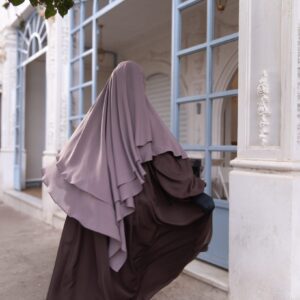 khimar Flowy 2 voiles Grimauve Dar Al Iman