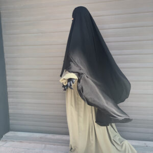 Abaya Russia Olive Wool Peach Dar Al Iman