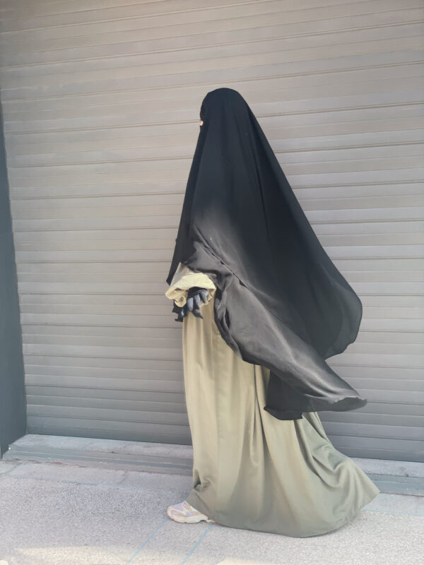 Abaya Russia Olive Wool Peach Dar Al Iman