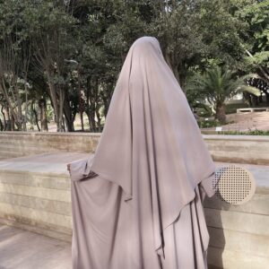 Abaya manches Droites Beige Sable Wool Peach Dar Al Iman