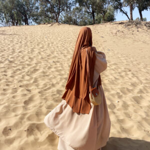 Set Kendra Crème et Khimar Pure noisette - Dar Al Iman