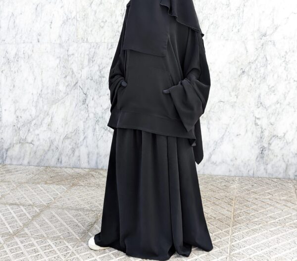 Set Cozy Tissu Angelica Noir Dar Al Iman