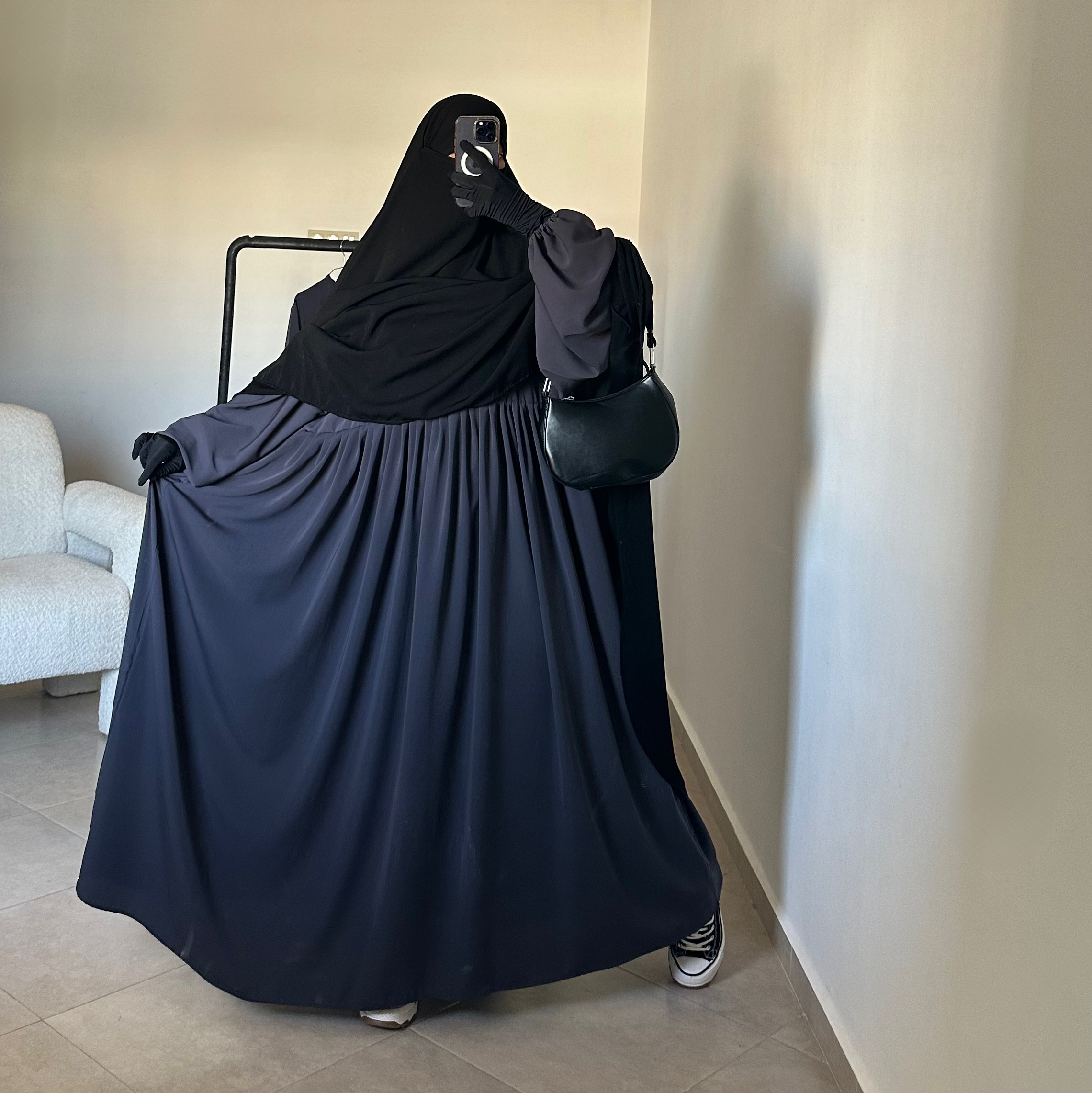 Abaya Russia Wool Peach Gris Anthracite