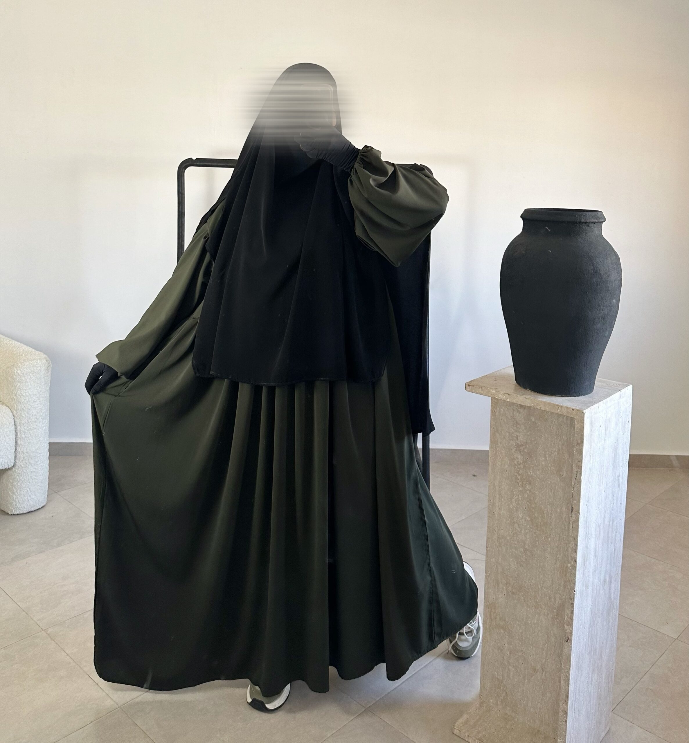 khimar malé noir / abaya russia WP kaki