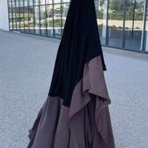 SET AURA – abaya 2 pièces en tissu Nawaem (précommande)